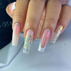 Nails Designer, Uñas Acrilicas, Classy Nails, Fancy Nails, French Tip Nails, Long Acrylic Nails, Love Nails, Nail Tech