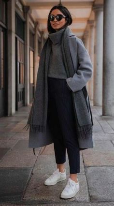 Vinter Mode Outfits, Grey Coat, Cute Fall Outfits, Casual Winter Outfits, Autumn Outfit, Winter Outfits Women