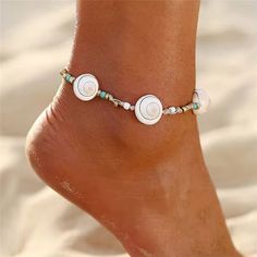 Anklets-Boho Ocean Beach Sea Shell Cowrie Ankle Bracelet Multi Layer Beads Adjustable String Macrame Mussel Seashell Anklets for WomenModel Number:32989945617 Boho Ocean, Anklets For Women, Anklets Boho, Halloween Earrings, Ankle Bracelet, Cowrie Shell, Beauty Items, Watch Necklace, Ankle Bracelets