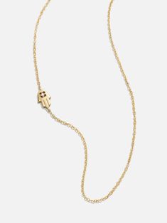 18K Gold Asymmetrical Hamsa Necklace - Gold Hamsa – 18K Gold Plated Sterling Silver, Cubic Zirconia stone – BaubleBar Mommy Clothes, Nameplate Necklace Gold, Hamsa Necklace Gold, Gold Medallion Necklace, Asymmetrical Necklace, Crystal Anklet, Gold Hamsa, Hamsa Pendant, Ups Shipping