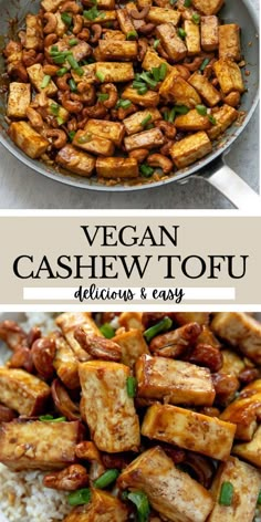 cashew tofu recipe Tofu Recipes Healthy, Tofu Vegan, Tofu Recipes Vegan, Tofu Recipe, Tofu Dishes, Cashew Chicken, Roasted Cashews, Vegan Main Dishes, Tasty Vegetarian Recipes