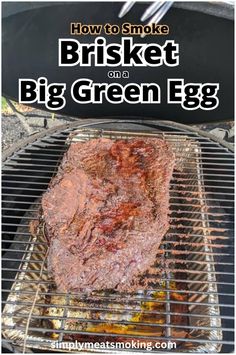 Try this delicious grilled brisket recipe on the Big Green Egg. With the perfect blend of spices and the unique Green Egg grill technique, you can achieve a mouth-watering beef brisket. Perfect for any BBQ or special occasion. Click to see the recipe and enjoy brisket on the Big Green Egg. Grilled Brisket, The Big Green Egg, Beef Brisket Recipes, Smoked Beef Brisket