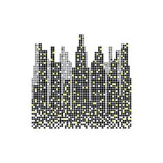 an image of a city with yellow dots on it