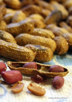 peanuts and other nuts on a table