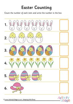 an easter themed counting game for kids