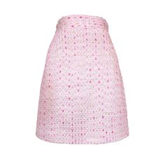 Step into timeless elegance with Safiro's tweed skirt mini in pink, crafted from a luxurious blend of natural cotton and viscose. This lightweight tweed skirt, with its silk satin lining, offers comfort and sophistication. The skirt’s soft shimmer catches the light with every step, while its graceful length beautifully showcases your legs without being too short. Designed to move freely over the hips, this tweed skirt is effortlessly chic, complementing your natural grace as you walk.  Pair it with Safiro's pink silk chiffon blouse and our matching lightweight tweed blazer for a refined, coordinated look. Whether for a special event or an elegant day out, this tweed skirt in pink is your go-to piece for classic style with a modern twist. Main fabric: 44% cotton, 21% viscose, 20% acrylic, 1 Chic Pink Tweed Skirt, Chic Pink Mini Tweed Dress, Lined Tweed Mini Skirt, Luxury Pink Sequined Skirt, Luxury Pink Mini Skirt, Silk Chiffon Blouse, Tweed Mini Skirt, Tweed Skirt, Pink Silk