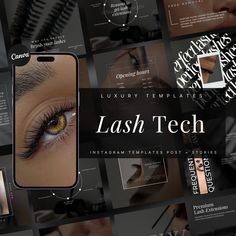 Lash Tech Artist Instagram Template | Lash Stylist Post Templates | Lash Tech Instagram Post | Lash Extension Post | Lash Tech Social Media Invest in your lash business's success with our premium lash tech templates. Stand out in the competitive beauty industry and attract clients who appreciate quality and expertise. Browse our shop and find the perfect templates to transform your lash business today! Don't lose time, build your brand identity now ! 100% Canva Editable Templates  🌟  WHAT YOU G Tech Instagram Post, Lash Instagram, Tech Social Media, Lash Tech Instagram, Lash Quotes, Lash Business, Lash Room, Luxury Lashes, Artist Instagram