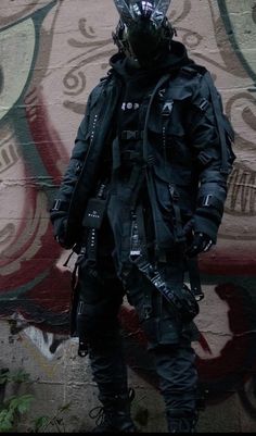 Dark Cyberpunk Aesthetic Fashion, Tech Core Outfits, Techware Fashion Male, Techwear Aesthetic Men, Cyberpunk Male Outfit, Warcore Outfits, Cyberpunk Tactical