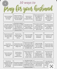 the 30 ways to pray for your husband