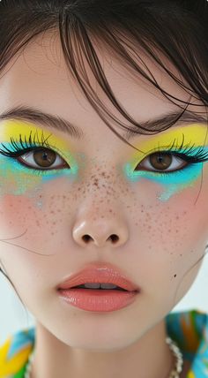 Colourful Eyeshadow Looks, Makeup Looks Editorial, Colourful Eyeshadow, Rainbow Eye Makeup, Eyebrow Grooming, Bold Makeup Looks, Holiday Makeup Looks