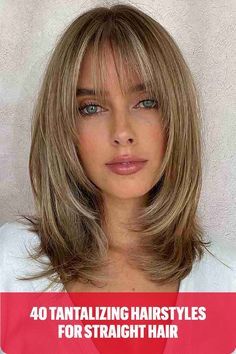 Medium Length Hair With Bangs, Medium Shag, Hairstyles For Straight Hair, Layered Hair With Bangs, Haircuts For Medium Length Hair, Framing Layers, Bangs With Medium Hair, Caramel Highlights, Haircuts For Wavy Hair