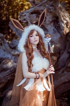 Eevee is listed (or ranked) 2 on the list 22 Awesome Ladies Who Perfectly Embody Their Pokemon Cosplays 3 People Halloween Costumes, Anime Festival, L Cosplay, Gijinka Pokemon, Pokemon Costumes, Pokemon Cosplay, Pokemon Eevee