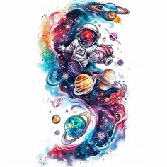 Galaxy Tattoo Design Pack Scale Tattoo, Cool Arm Tattoos, Fresh Tattoo, Sublimation Ideas Projects Inspiration, Photo To Cartoon, Ink Master, Galaxy Design, Tattoo Design Book