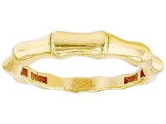 18k Yellow Gold Over Sterling Silver Bamboo Band Ring. Measures approximately 1/8 of an inch in width and is not sizable. Shimmer And Shine, Broken Chain, Gold Shimmer, Types Of Rings, Ring Collections, Gold Plated Sterling Silver, Band Ring, Post Earrings, Silver 925