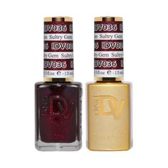 DND - Diva Duo - Sultry Gem - #036 - Gel & Lacquer Polish at Beyond Polish The Duo, Red A