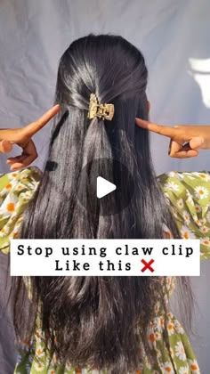 Easy Hairstyles By Yourself, Easy Hairstyles For Dresses, Simple Hairstyle At Home, How To Make Easy Hairstyles, Eamcet Tips, How To Put Clips In Hair, Hairstyle With Small Claw Clip, How To Use Clips In Hair, Hairstyles Using Clips