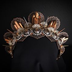 Brand New, Handmade, & One Of A Kind! Perfect For Burning Man, Cosplay & Festivals! Festival Crown, Man Cosplay, Headpiece Diy, Crown Tiara, Crown Jewels, Tiaras And Crowns, Burning Man, Party Accessories, Headpiece