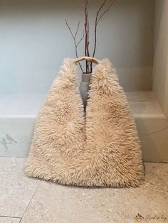 Bird in Bag - Trendsetting Autumn & Winter Imitation Fur Tote Bag - Stylish Khaki Design with Simple Elegance, Spacious Capacity for Womens Commuting and Dating Fur Tote Bag, Carpet Bag, Boho Bags, Purse Styles, Style Minimalist, Bird In Bag, Simple Elegance