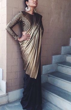 If I were to wear a sari It'd be this one Keep Me Stylish, Indian Look, Salwar Kamiz, Indian Couture, Elegant Saree, Stylish Sarees, Saree Dress, Indian Attire, Saree Look