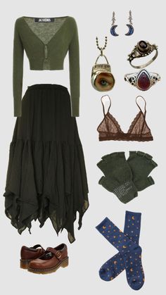 Outfit Inspo Whimsigoth, Whimsigoth Style Outfits, Colorful Whimsigoth Outfits, Spring Fairycore Outfits, Hadestown Outfit Ideas, Whimsigoth Outfit Ideas, Whimsigoth Essentials, Whimsigoth Fashion Summer, Witchcore Clothes