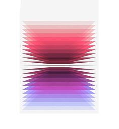 an abstract painting with pink and purple colors on the bottom, in front of a white background