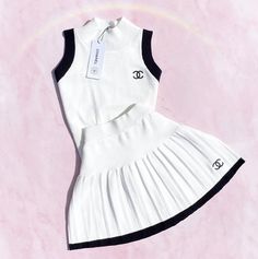 Chanel Tennis, Mode Tennis, Chanel Outfit, Tennis Fashion, Tennis Clothes, Tennis Skirt, Mode Inspiration, Lookbook Outfits