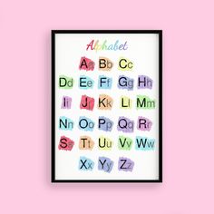 This listing includes a single unframed, physical print in your choice of size and paper type. Unlock the magic of learning with our captivating printed rainbow alphabet print. Designed to inspire and educate, this unframed piece features the entire alphabet in a vibrant rainbow of colours, perfect for brightening up any classroom, homeschooling space, or toddler's playroom. Crafted with the utmost attention to detail, each letter stands out beau Homeschooling Classroom, Colourful Wall Decor, Rainbow Alphabet, Homeschool Decor, Toddler Playroom, Educational Wall Art, L Alphabet, Alphabet Poster