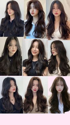 Korean Haircut Long, Cute Long Haircuts, Korean Hairstyle Long, Korean Hairstyle Ideas, Trendy Curtain Bangs, Korean Long Hair, Korean Hairstyles, Girl Haircut