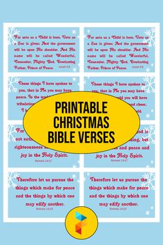 a christmas bible verse with the words printable on it