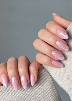 Nail Art Designs Pastel Colours, Acrylic Nails Almond Shape, Pretty Nail Colors, Nude Nail Polish, Subtle Nails, Blush Nails