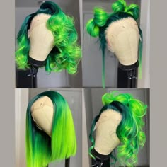 Peruvian Hair Green Ombre Color Lace Front Bob Wig – Prosp Hair Shop Straight Short Bob, Natural Waves Hair, Cabello Afro Natural, Blonde Bob Wig, Wig Straight, Peruvian Hair, Front Lace Wigs Human Hair, Baddie Hairstyles, Bob Wig