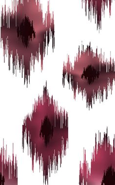 an abstract pattern with red and black colors on a white background in the style of brush strokes