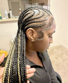 Latest Braided Hairstyles, Exotic Hairstyles, Braided Hairdo, Feed In Braids Hairstyles, Quick Natural Hair Styles, Cute Braided Hairstyles, Dyed Hair Inspiration, Braided Cornrow Hairstyles