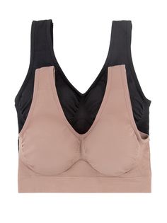 This seamless bralette 2-Pack is a "set it and forget it" staple for the modern women. Say goodbye to digging, chafing, constriction and say HELLO to comfort. The flexible fit and inclusive size range make it the perfect bra for ultimate comfort and effortless support! Designed to embrace and appreciate all skin tones, this bralette is for all women. Soft Joggers, Minimiser Bra, Lace Bandeau, Bra Brands, Cozy Loungewear, Unlined Bra, Perfect Bra, Everyday Bra, Modern Women