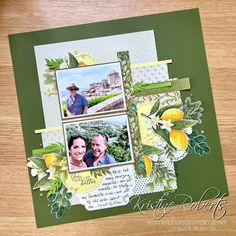 a close up of a card with two pictures on the front and one in the back