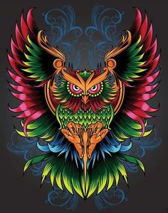 Mail - Mary Lou Pearce - Outlook Owl Wallpaper Iphone, Tattoo Background, Owl Tattoo Design, Owl Wallpaper, Colorful Owls, Owls Drawing, Beautiful Owl