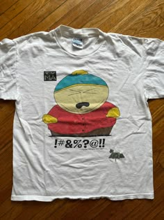 "A true classic from the earliest days of South Park. the perfect amount of wear for a vintage tee *chefs kiss*. 25.5\" top of the collar to the bottom  21\" pit to pit" South Park Mexican Shirt, South Park Pajama Pants, South Park T Shirts, Character Shirt Design, Cool Shirts Aesthetic, South Park Clothes, 90s Vintage Outfits, South Park Shirt, Silly Clothes