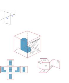 the diagram shows how to draw an object with three dimensional lines and four different shapes