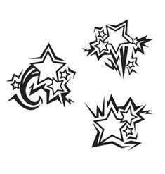 three stars and crescents with the letter c on them