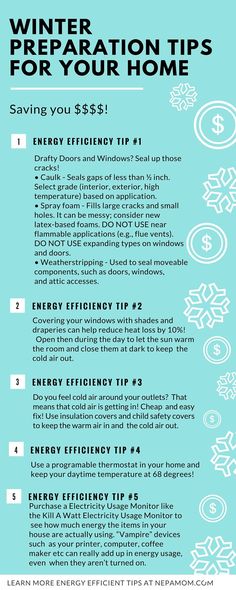 a blue poster with the words winter vacation tips for your home on it's side