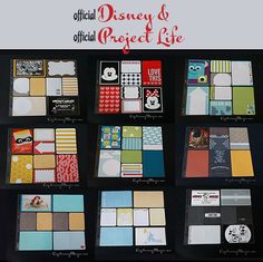 the official disney and friends project life book is displayed in front of a black background