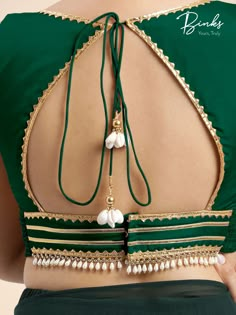 Ishika FlexiFit™ sleeveless saree blouse in bottle green, with gota patti & back cutout. Perfect for party & festive occasions. Sleeveless Saree Blouse, Sleeveless Saree, Yellow Dress Casual, Choli Design, Sleeveless Blouse Saree, Haldi Outfits, Photo Maker, Girls Dresses Diy