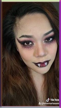 Here's a quick tutorial of my Vampire Makeup 💖 #vampire #vampiremakeup #tiktok Vampire Makeup Halloween Scary, Women's Vampire Costume, Vampire Costume Blonde Hair, Lady Vampire Costume, Vampire Girl Makeup Kids, Couples Vampire Costumes Diy, Vampire Eye Makeup Tutorial, Vampire Female Costume, Vampire Make Up Tutorial