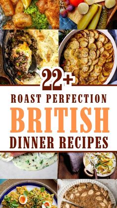 Explore the rich culinary heritage of Britain with these traditional dinner recipes. Hearty, comforting, and authentic! #BritishDinnerTraditions #TraditionalBritishFood #UKHeritage British Crockpot Recipes, Easy English Recipes, British Sunday Roast Dinner Chicken, Sunday Roast Dinner British, English Christmas Recipes, Sunday Roast British, English Roast Dinner