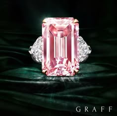 Graff Diamonds, Pink Emerald, Pink Diamond Ring, Diamond Jewel, Emerald Cut Diamond, Pink Jewelry, Bling Rings, Once In A Lifetime, Emerald Cut Diamonds