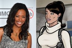 an animated woman with black hair and white shirt, next to the cartoon avatar of princess lei