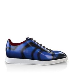 Men`s Luxury Square Toe Sneakers 35735 | Girotti Blue Low-top Calf Leather Sneakers, Modern Blue Custom Sneakers With Contrast Sole, Blue Calf Leather Sneakers With Rubber Sole, Blue Calf Leather Sneakers With Contrast Sole, Modern Blue Sneakers With Stitched Sole, Blue Calf Leather Sneakers With Stitched Sole, Blue Low-top Sneakers With Leather Sole, Blue Low-top Custom Sneakers With Red Sole, Blue Lace-up Sneakers With Leather Sole