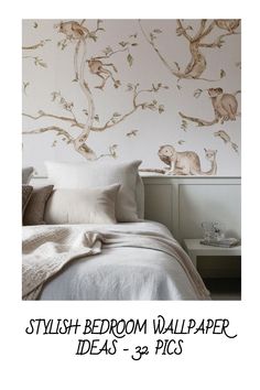 Stylish Bedroom Wallpaper Ideas (32 Pics) Trendy Wallpaper Pattern, Chic Bedroom Decor, Trendy Wallpaper, Subtle Textures