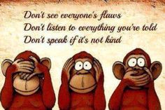 three monkeys sitting next to each other with the words don't see everyone's plans