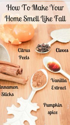 the ingredients to make your home smell like fall